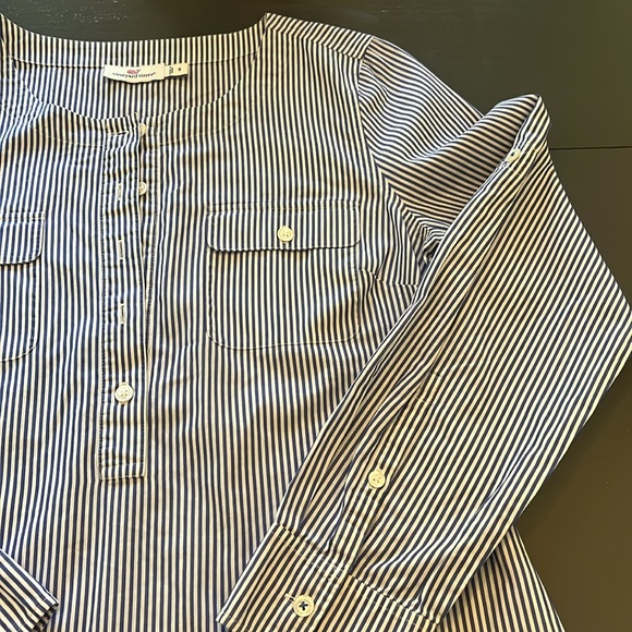 VINEYARD VINES striped blue button down - Picture 4 of 6